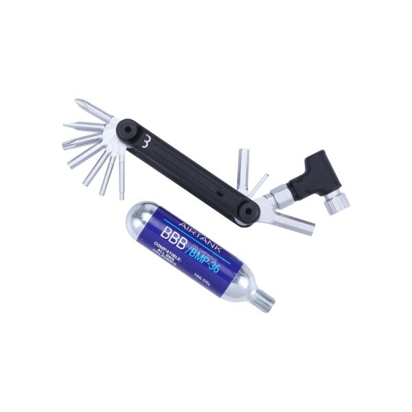 Minitool RoyalFold CO2 Inflator 126g Multitool mit 16 Funktionen