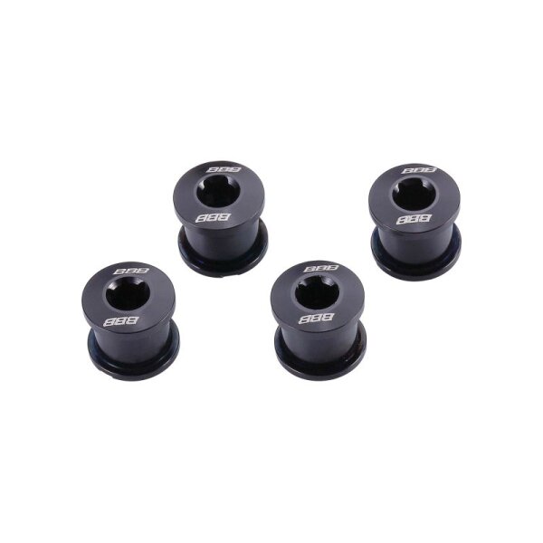 Kettenblattschrauben compact single 4-arm aus 7075 T6 Aluminium schwarz