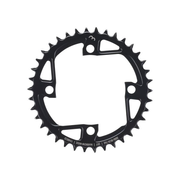 Kettenblatt E-BikeGear narrow/wide 38Z Stahl Lochkr. 104mm 9-12 Speed 4-Arm