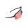 Brille valor schwarz mit flux red Akzenten UV-Schutz kratzfest
