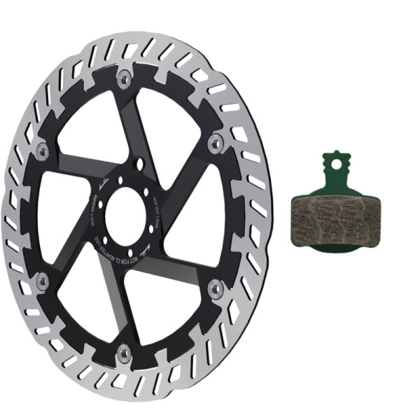 MT eSTOP kit 220/P 7.s brake disc MDR-P 220 mm 6-hole and brake pad 7.s