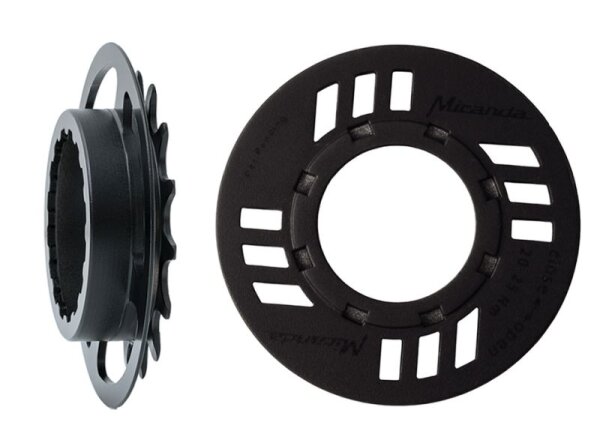 Kettenschutz-Set für E-Bike inkl. Kettenblatt 16 Zähne schwarz