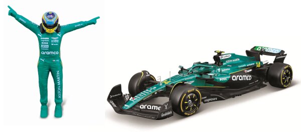 Aston Martin F1 AMR25 Alonso 2025 mit Figur 1/24