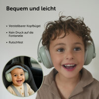 Gehörschutz für Babys und Kinder 2in1 in der Farbe Salbei