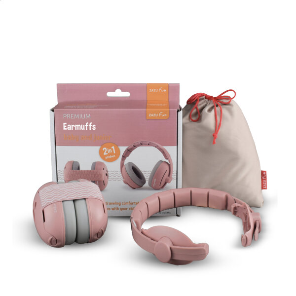 Gehörschutz für Babys und Kinder Pink 2in1 von ZaZu
