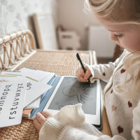 LCD Zeichentablett für Kinder mit 40 nachzeichnbare Illustrationen