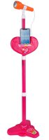 Standmikrofon mit mp3 Anschluss pink höhenverstellbar mit Soundeffekten