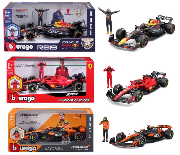 Bburago Formel 1 mit Figur 1:24 assortiert