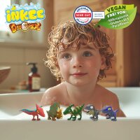 Set 5 x Dino Überraschungs-Badekugel für Dino-Fans mit süßem Pfirsicharoma