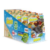 Set 5 x Dino Überraschungs-Badekugel für Dino-Fans mit süßem Pfirsicharoma