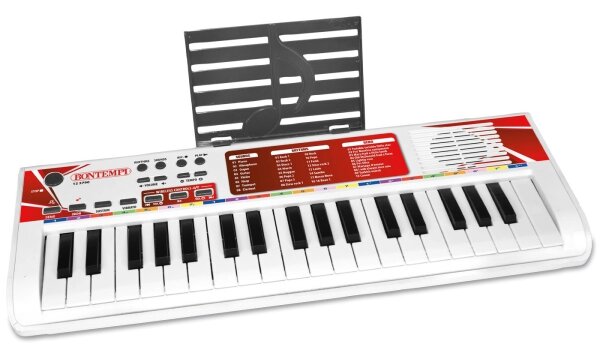 Bontempi Elektronik-Keyboard mit 37 Tasten weiss