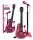 Bontempi Rockgitarre mit Standmikrofon pink
