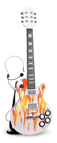Bontempi Rockgitarre mit Headset-Mikrofon Fire