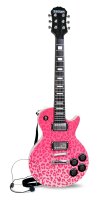Bontempi Rockgitarre mit Headset-Mikrofon pink