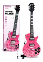 Bontempi Rockgitarre mit Headset-Mikrofon pink