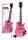 Bontempi Rockgitarre mit Headset-Mikrofon pink
